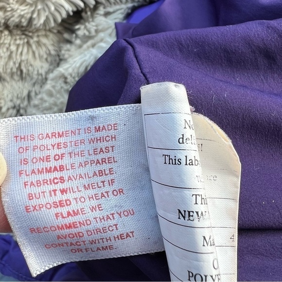 Patagonia Common Threads Girls Coat Purple Size 10 with plush Hood. - Picture 12 of 15